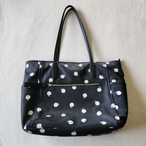 Kate Spade Black and White Apple Tote - Teacher Tote